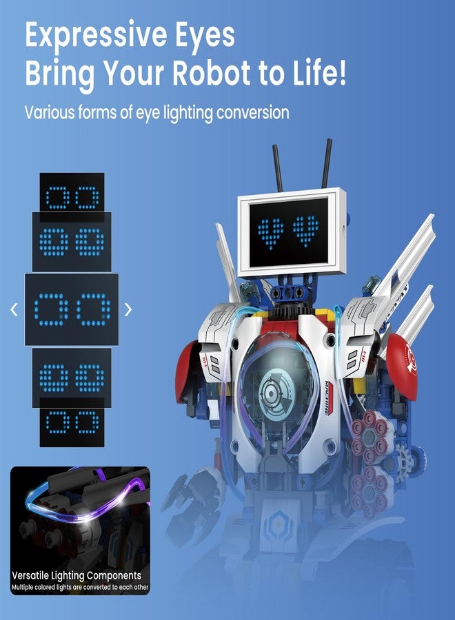 HPROMOT 5-in-1 STEM Robot Building Kit for Kids Ages 6-16, Remote & App Controlled, Rechargeable Engineering Learning DIY Coding Toy, Educational Building Blocks Gift for Girls & Boys (603 PCS) - Image 4